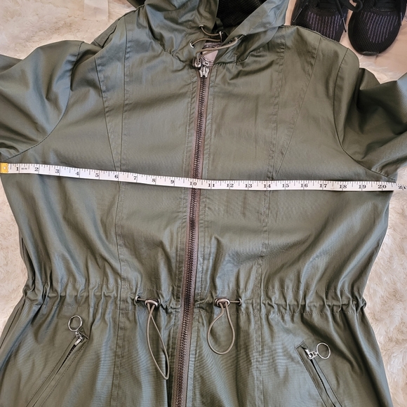 ASOS Fisherman Army Green Trench Coat  size 2 - Picture 8 of 16